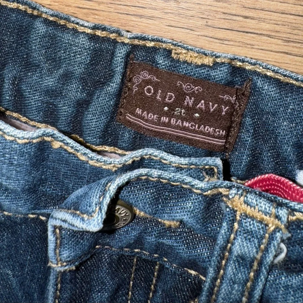 VTG Vintage 2000s Y2K Toddler Girls Old Navy Fleece Lined Jeans‎ Size 2T